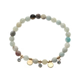 amazonite bead bracelet| amazonite and agate bracelet bead