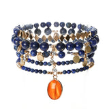 lapis lazuli and agate bracelet| lapis lazuli bracelet|
