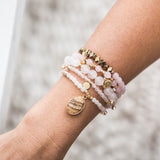 pink quartz and jasper bracelets| pink quartz and jasper pendant bracelets