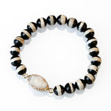 agate druzy bracelet | stainless steel agate druzy bracelet