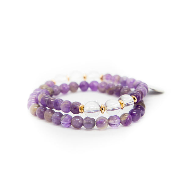 amethyst quartz bracelet | amethyst and quartz bracelet