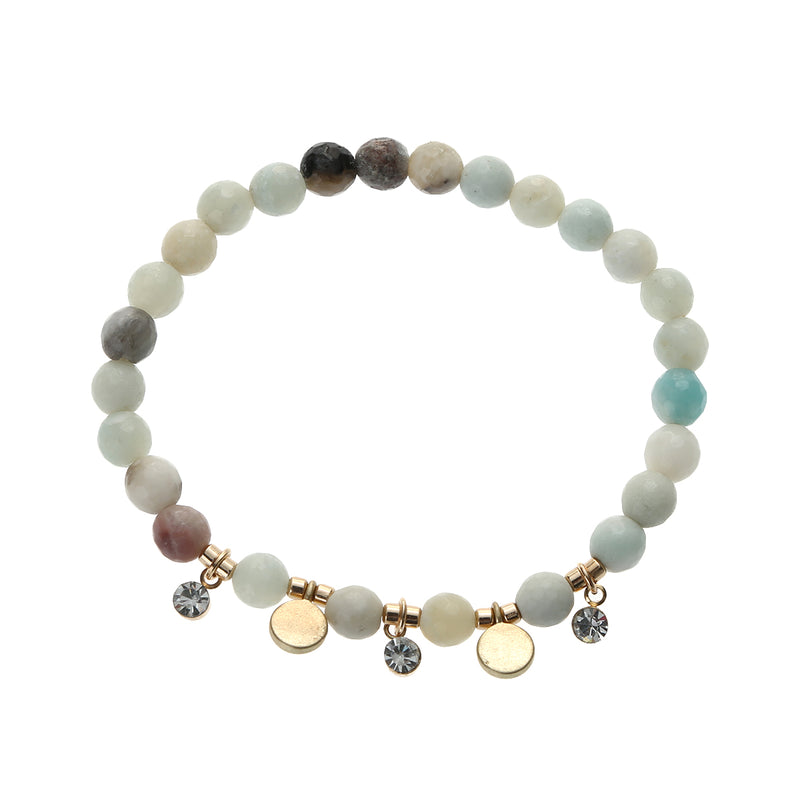 amazonite bead bracelet| amazonite and agate bracelet bead