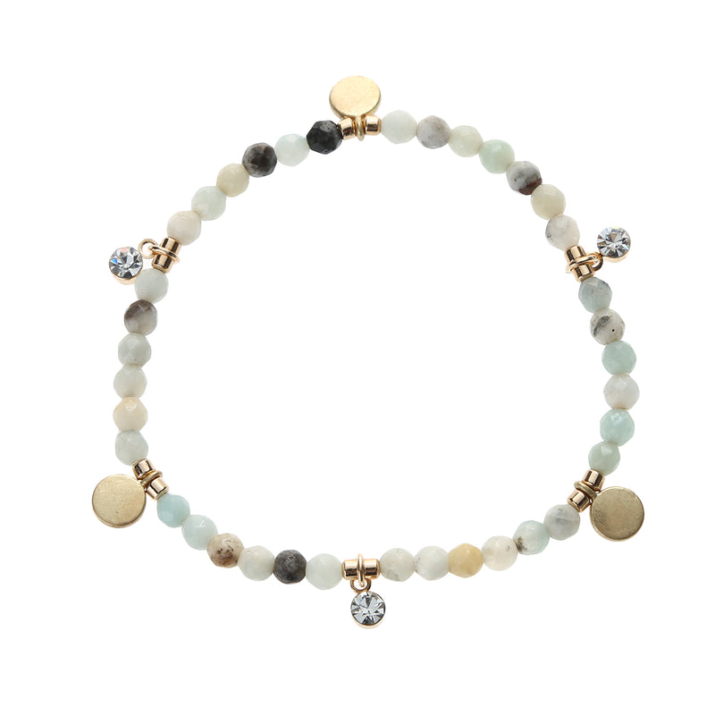 amazonite bead bracelet| amazonite and agate bracelet bead