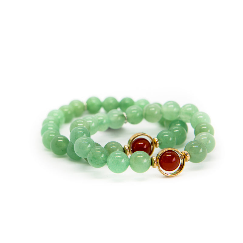 aventurine red agate bracelet | red agate aventurine bracelet