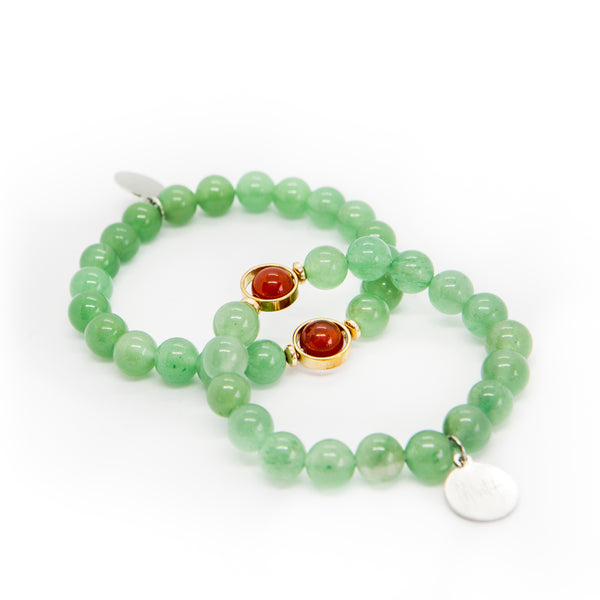 aventurine red agate bracelet | red agate aventurine bracelet