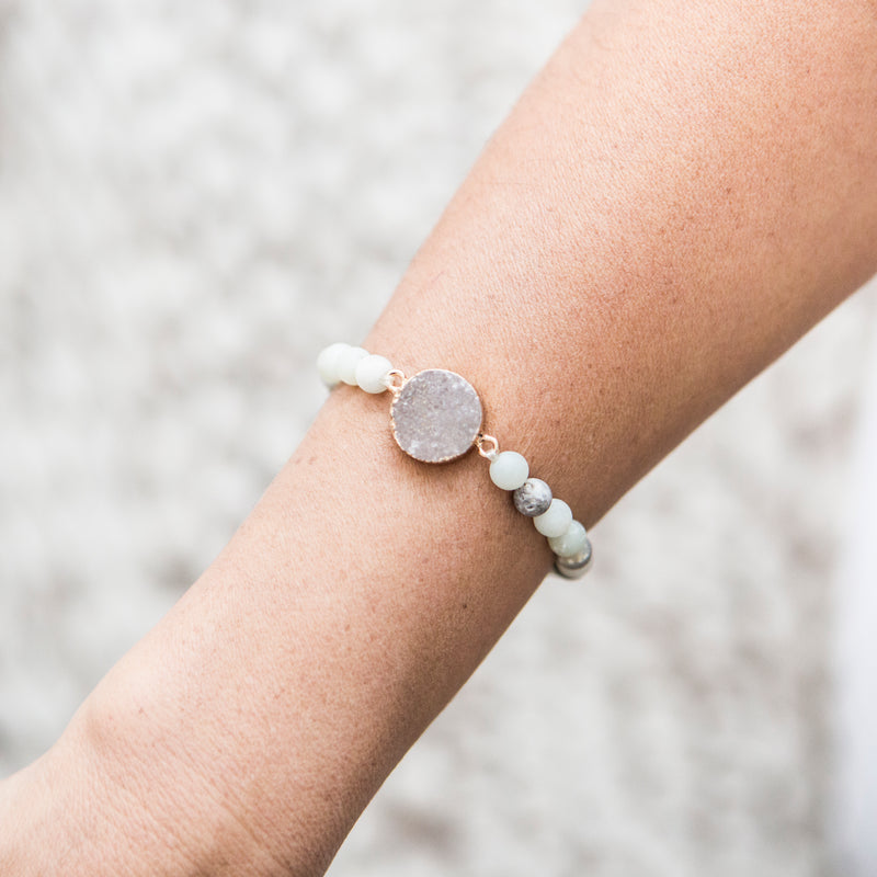 druzy amazonite bracelet| amazonite druzy bracelet