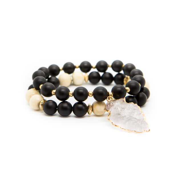 stone and crystal bracelets | crystal and stone stainless steel bracelet|