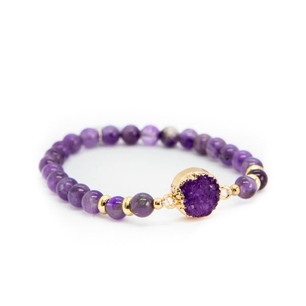 druzy amethyst bracelet| amethyst druzy bracelet