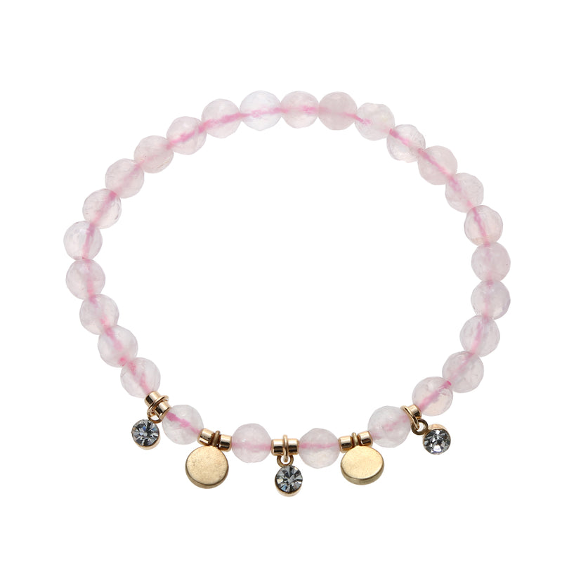 pink quartz and jasper bracelets| pink quartz and jasper pendant bracelets