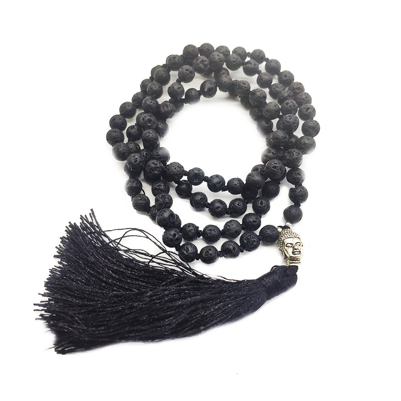 LAVA AROMATHERAPY MALA | Lava stone aromatherapy Mala | Lava stone mala