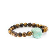 tigers eye and amazonite bracelet| amazonite stone bracelet