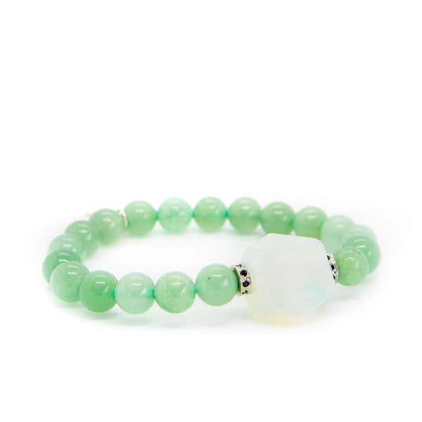 aventurine and amazonite bracelet| aventurine and opal bracelet